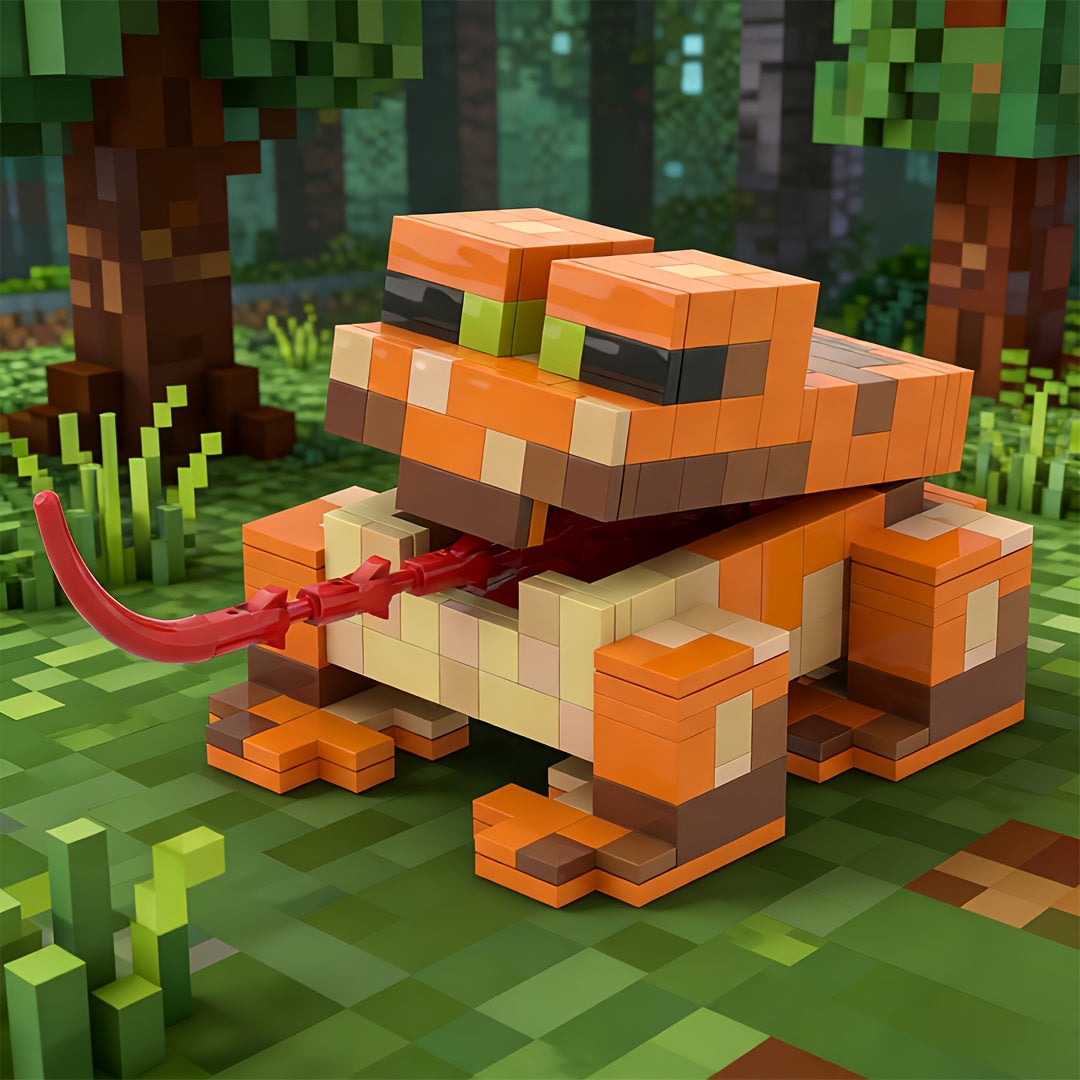 Tnessential Pixel Poseable Frog Building Set 3D Decor