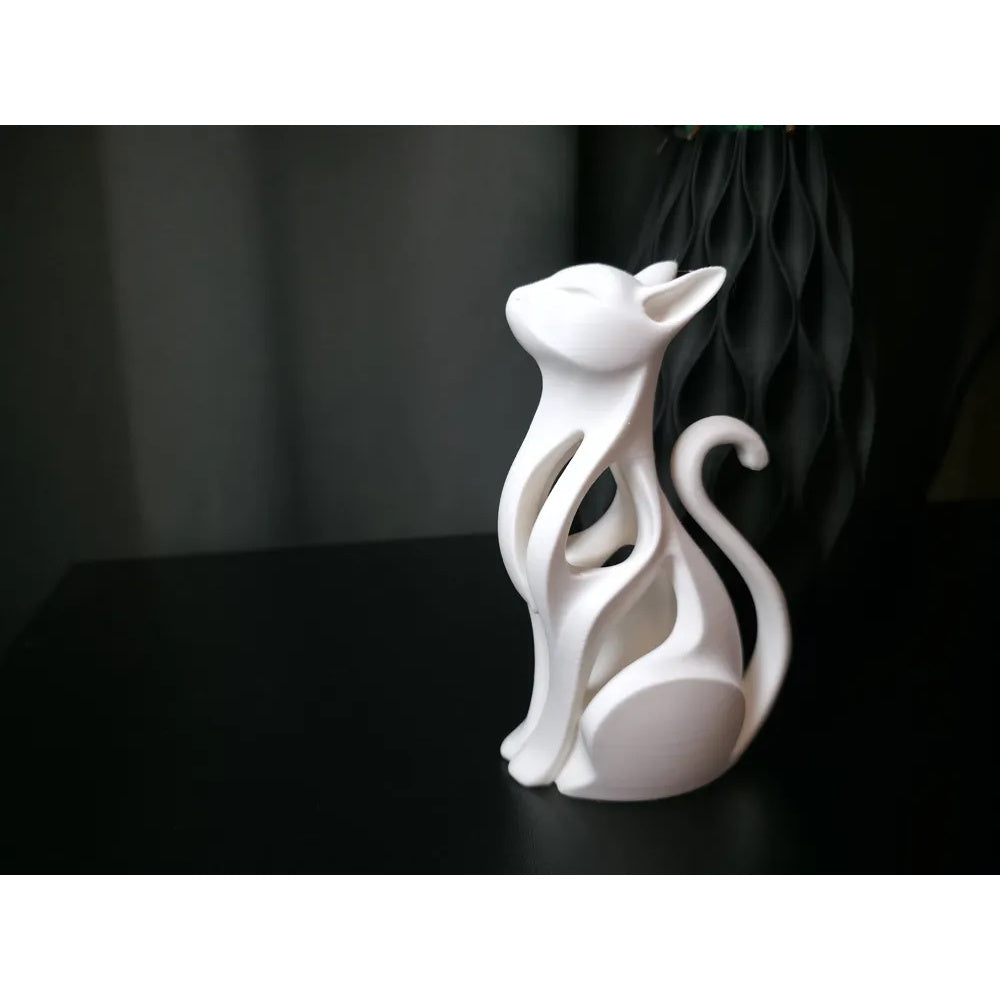 Tnessential Printed Abstract Cat Figurine 3D Decor