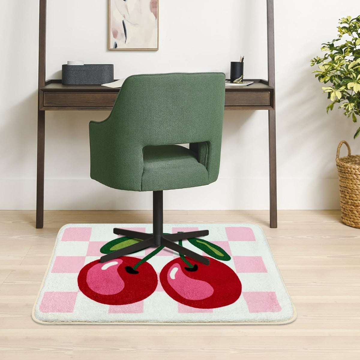 PINK CHECKERED 2 RUG view 5