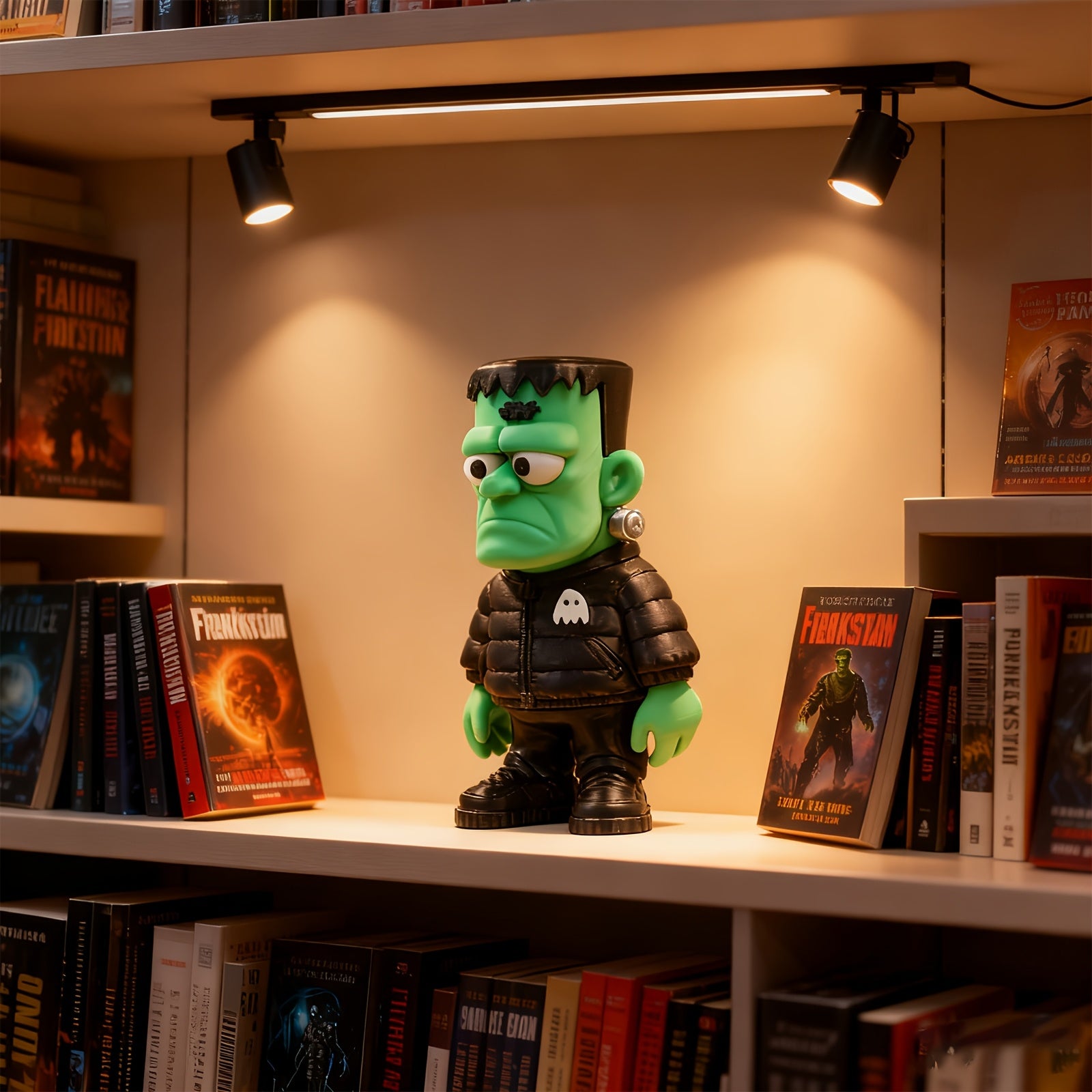 Tnessential Printed Green for Man in Black Coat Statue 3D Decor