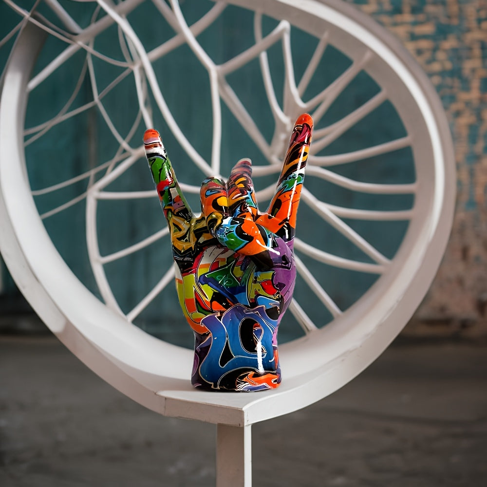 Tnessential Rock Gesture Resin Figurine 3D Decor