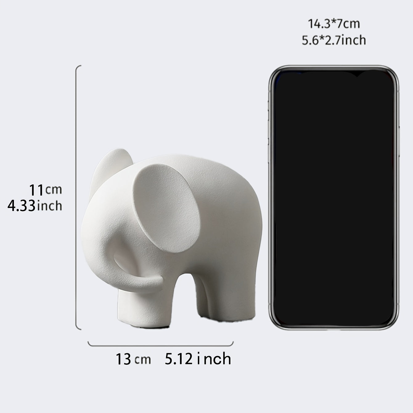 Tnessential Lucky Elephant Statue Figurine 3D Decor