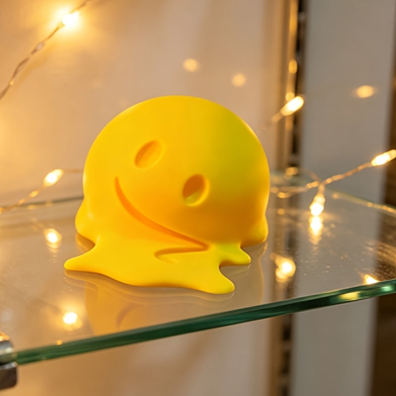 Tnessential Printed Melting Joyful Face Figurine 3D Decor