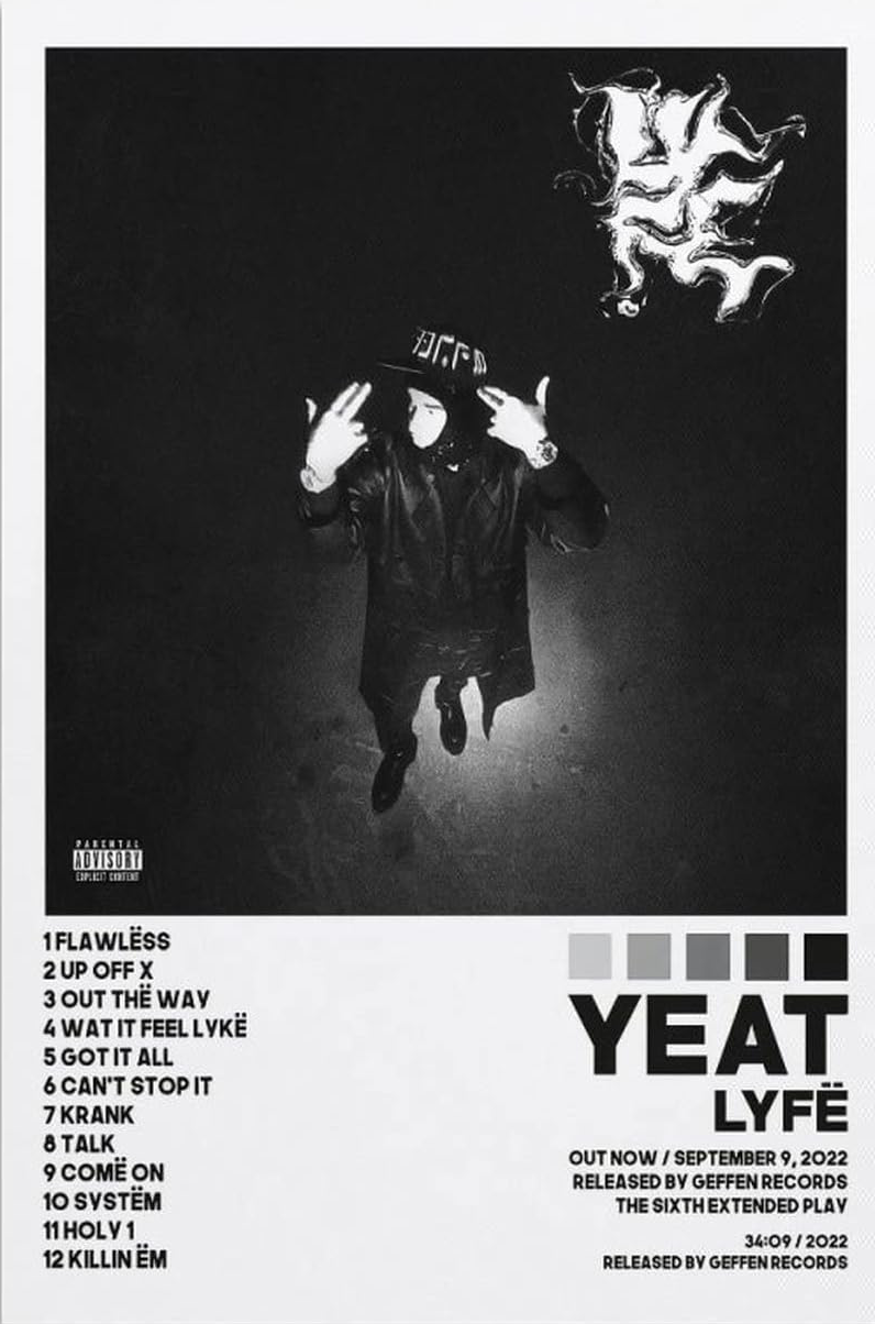 YEAT "LYFE" CANVAS POSTER