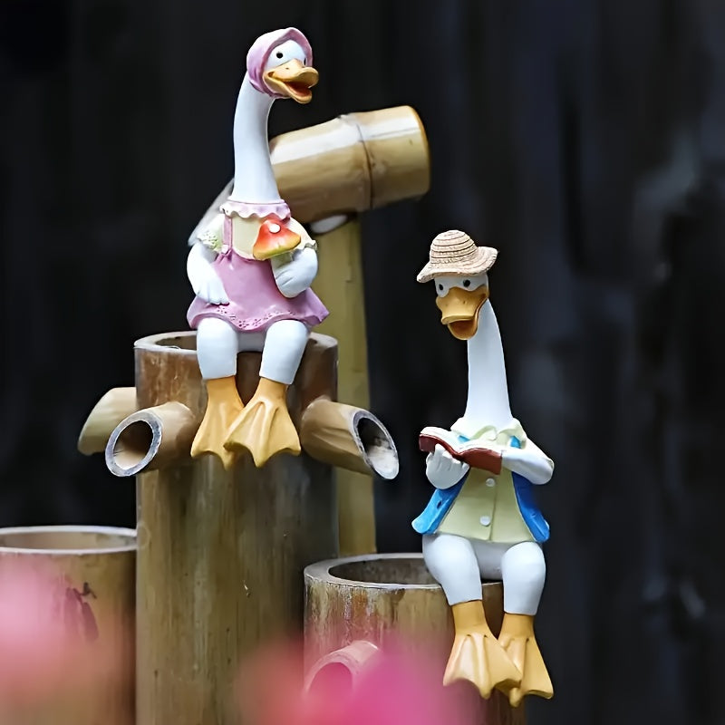 Tnessential Creative New Pair of Lovers Ducklings Outdoor Courtyard 3D Decor