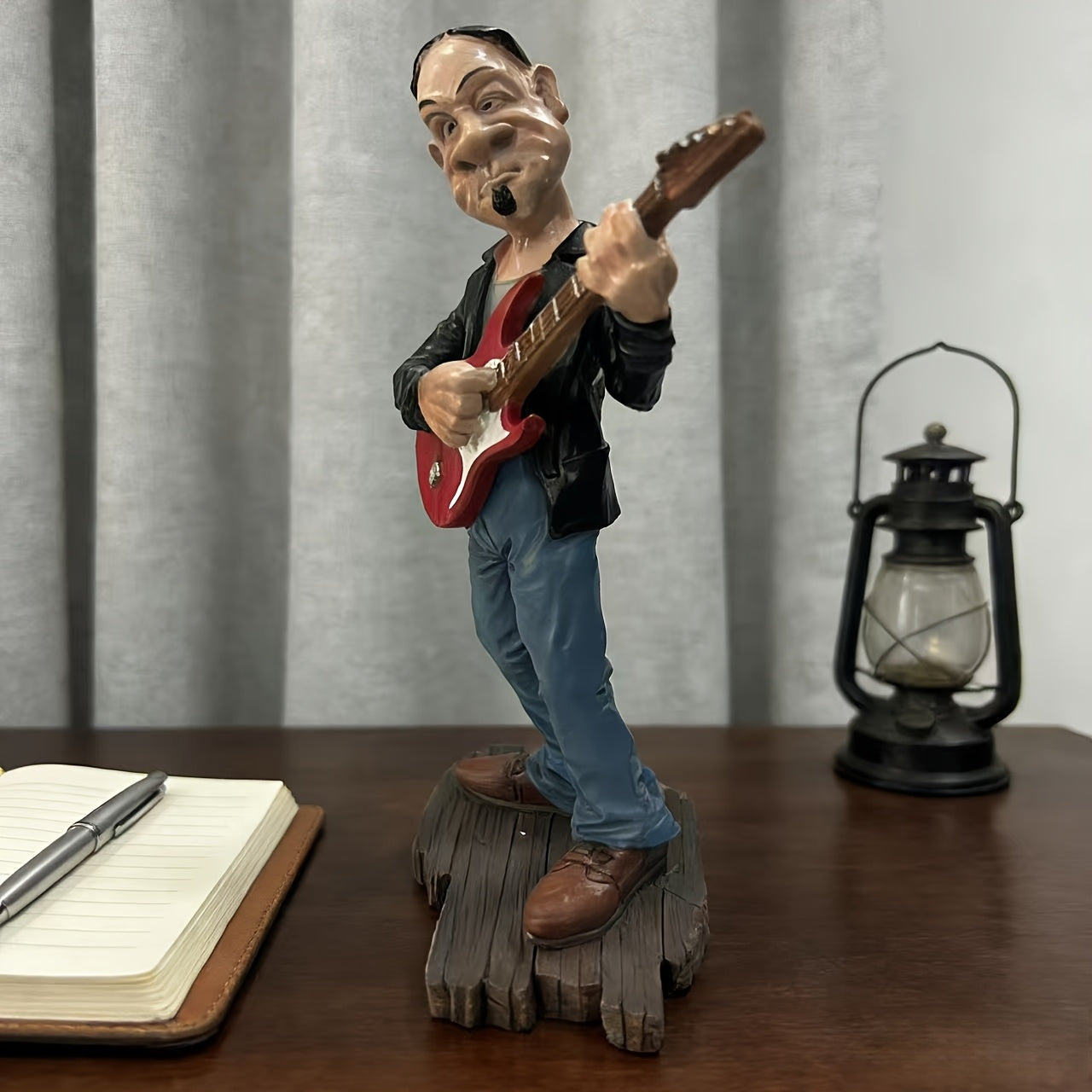 Tnessential Whimsical Guitarist Statue Figurine 3D Decor