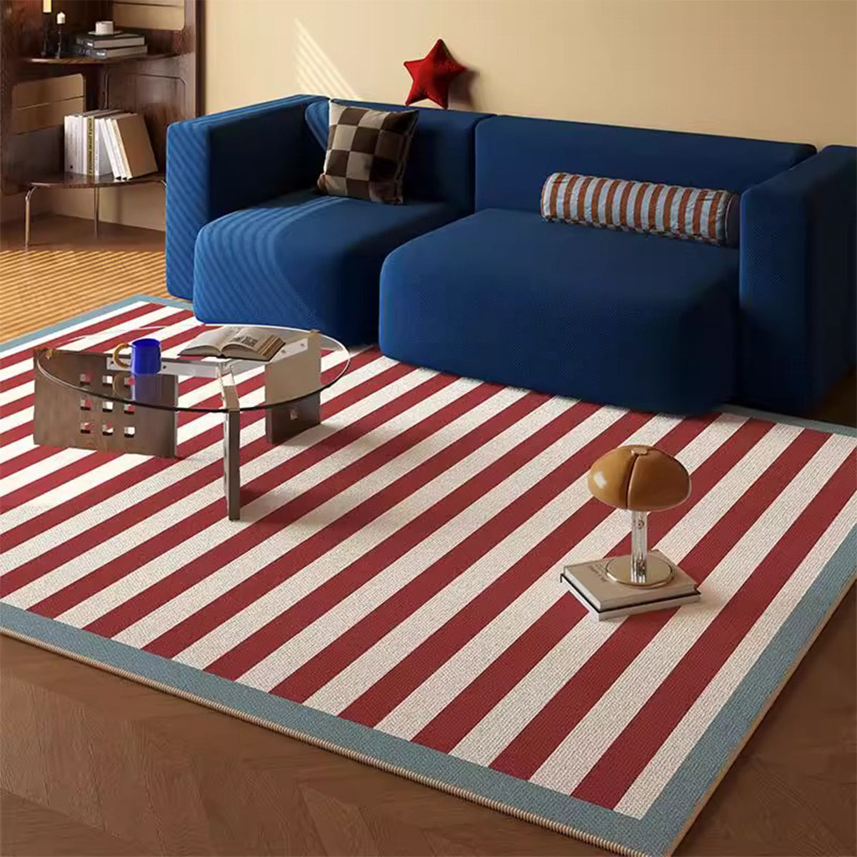 BLUE COLOR BLOCK 3 RUG view 4