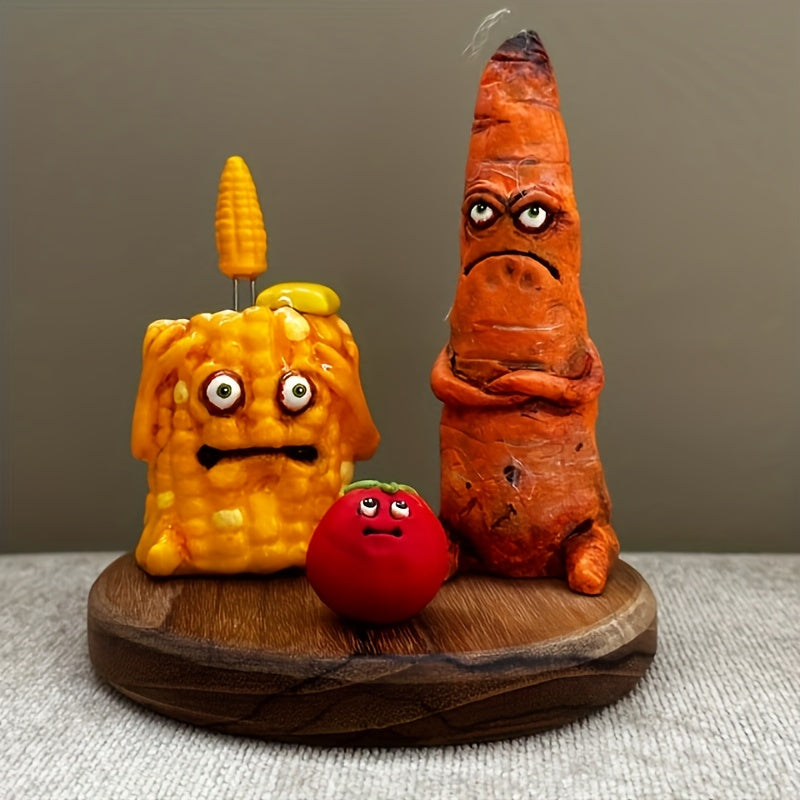 Tnessential Whimsical Grumpy Carrot Figurine 3D Decor