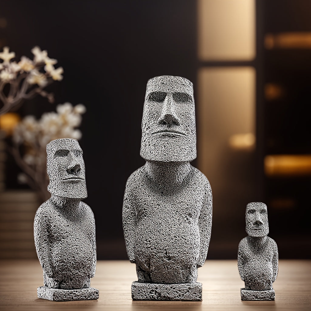 Tnessential Easter Island Moai Statues 3D Decor
