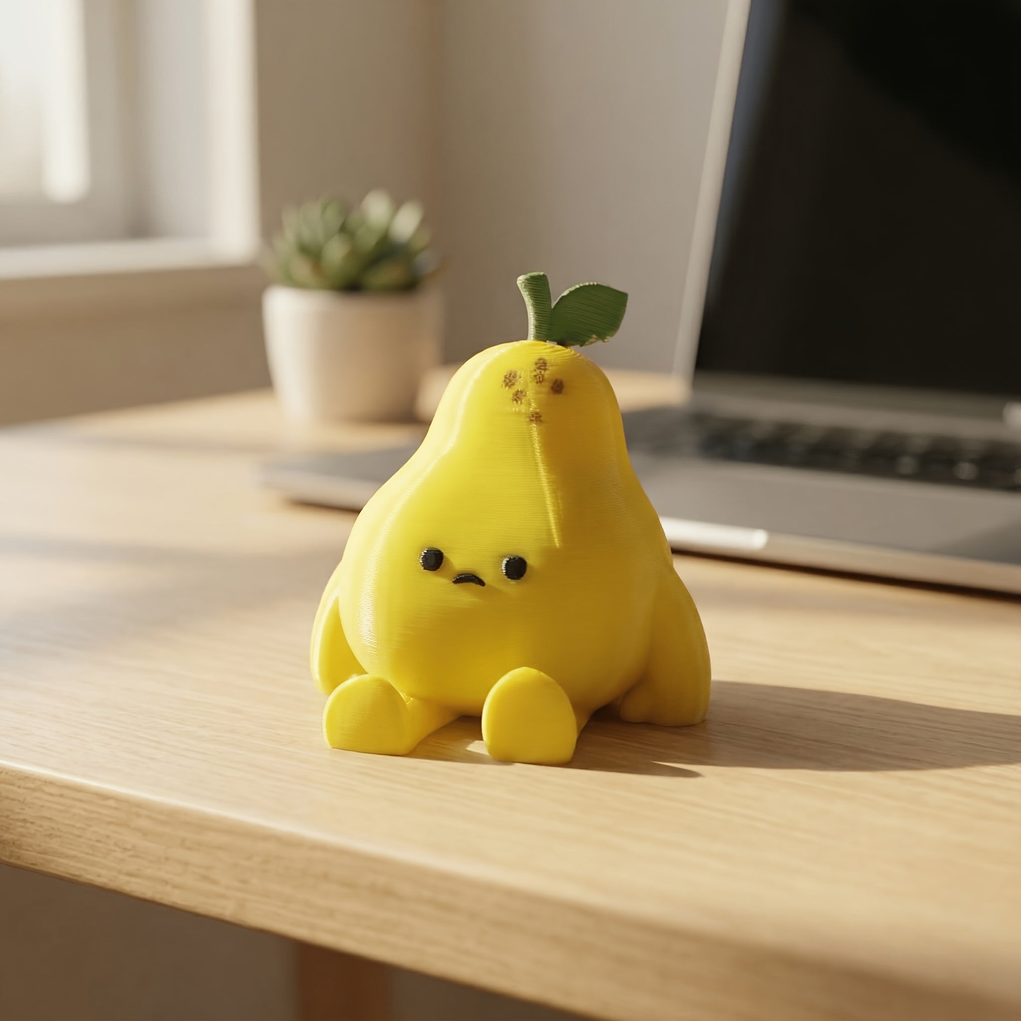 Tnessential Adorable Melancholic Pear Statue 3D Decor