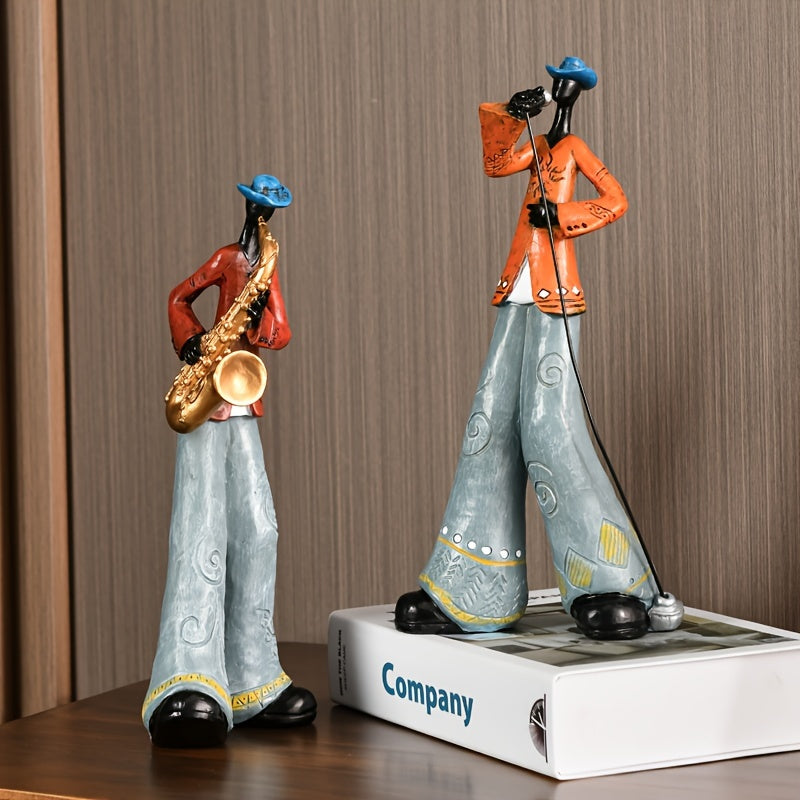 Tnessential Creative Retro Band Art Ornaments Music Figures Bookshelf 3D Decor
