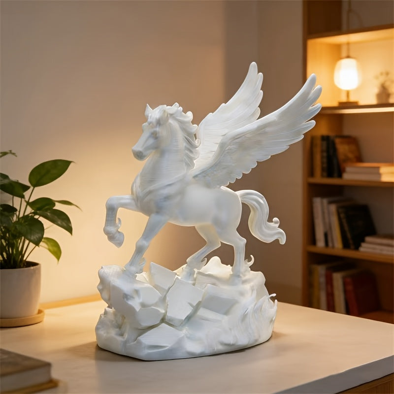 Tnessential Elegant Winged Horse Decorative Figurine 3D Decor