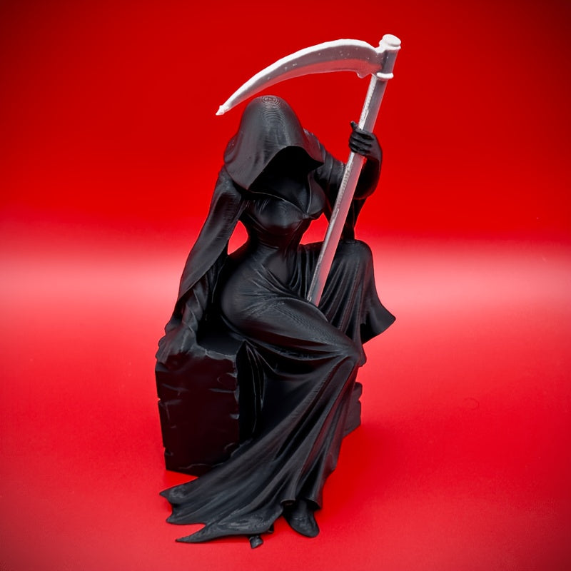 Tnessential Dark-themed Decorative Piece Featuring a Female Grim 3D Decor