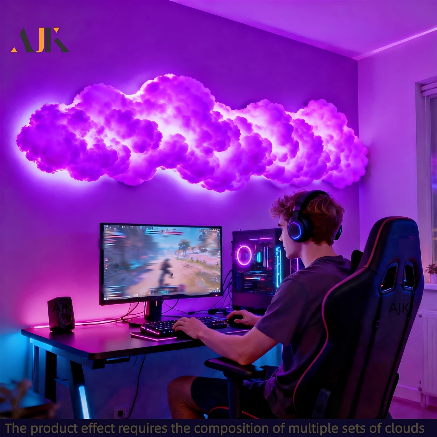 Tnessential AJK LED 3D Cloud Lamp 3D Decor