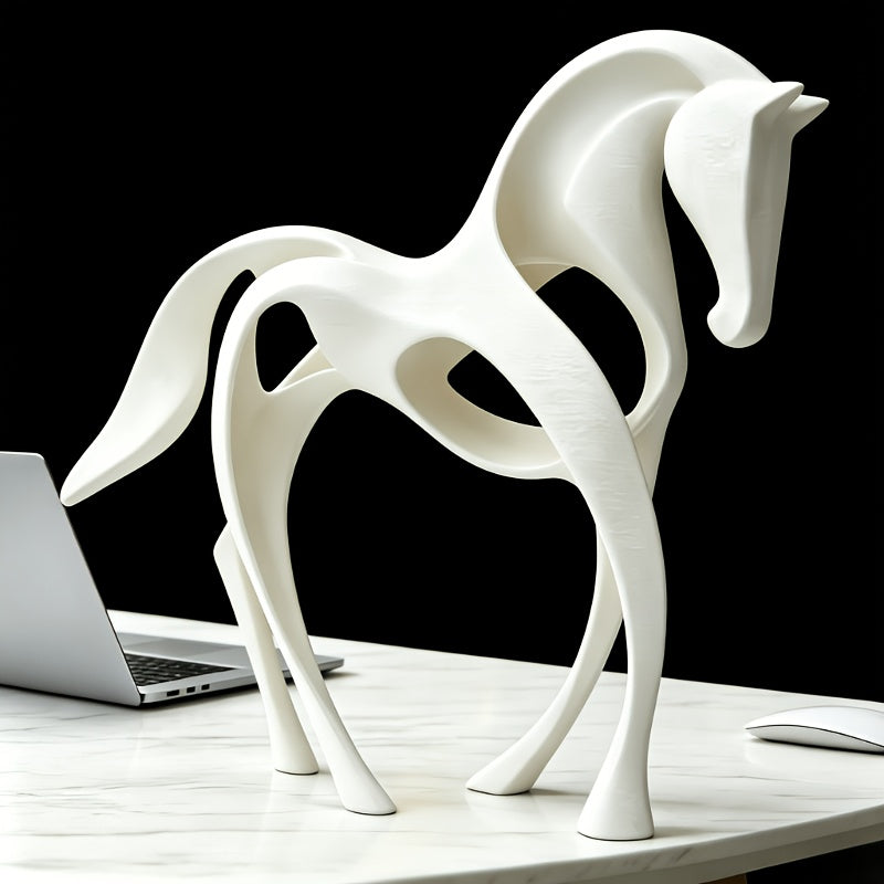 Tnessential Minimalist Abstract Horse Sculpture 3D Decor