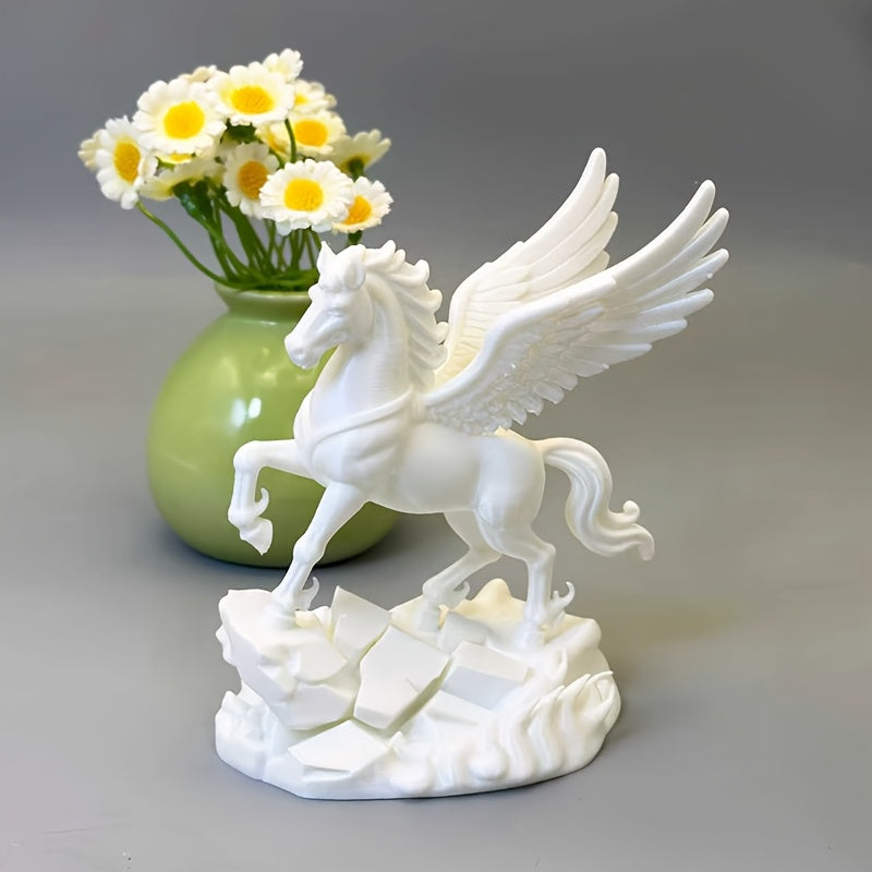 Tnessential Elegant Winged Horse Decorative Figurine 3D Decor