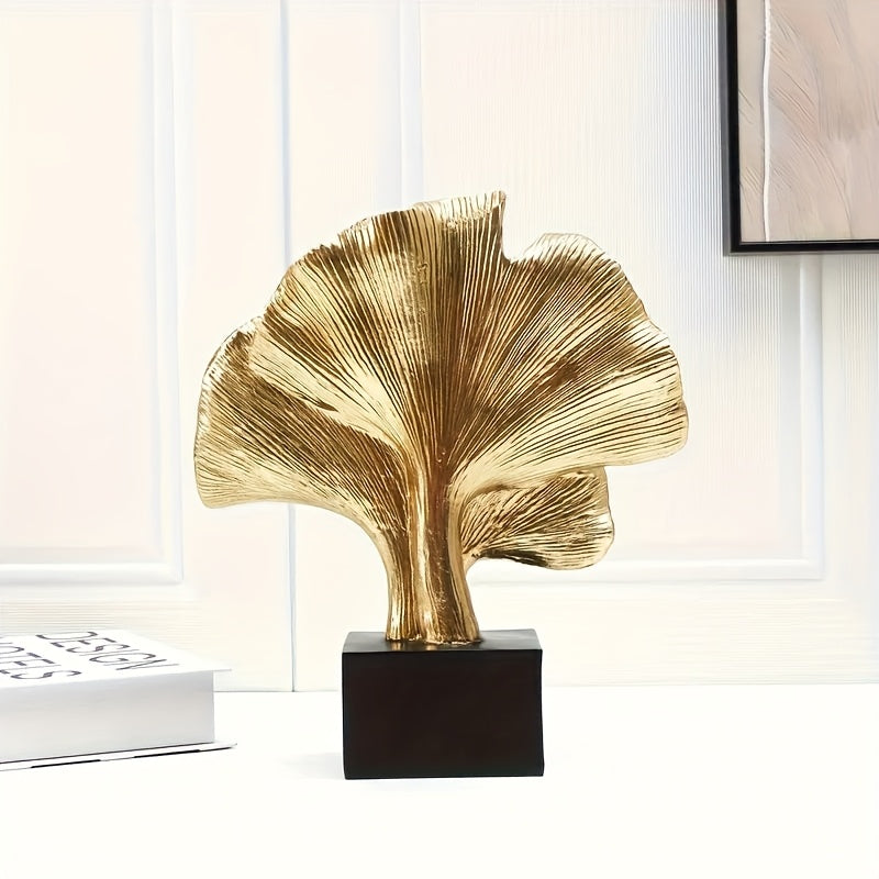 Tnessential Creative Resin Ginkgo Leaf Sculpture 3D Decor