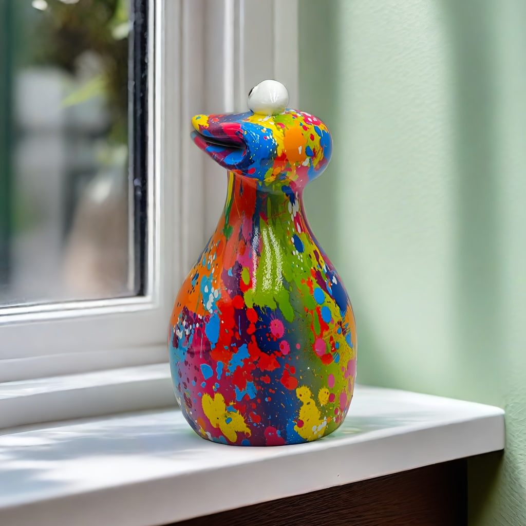 Tnessential Charming -mouthed Frog Resin Art Piece 3D Decor