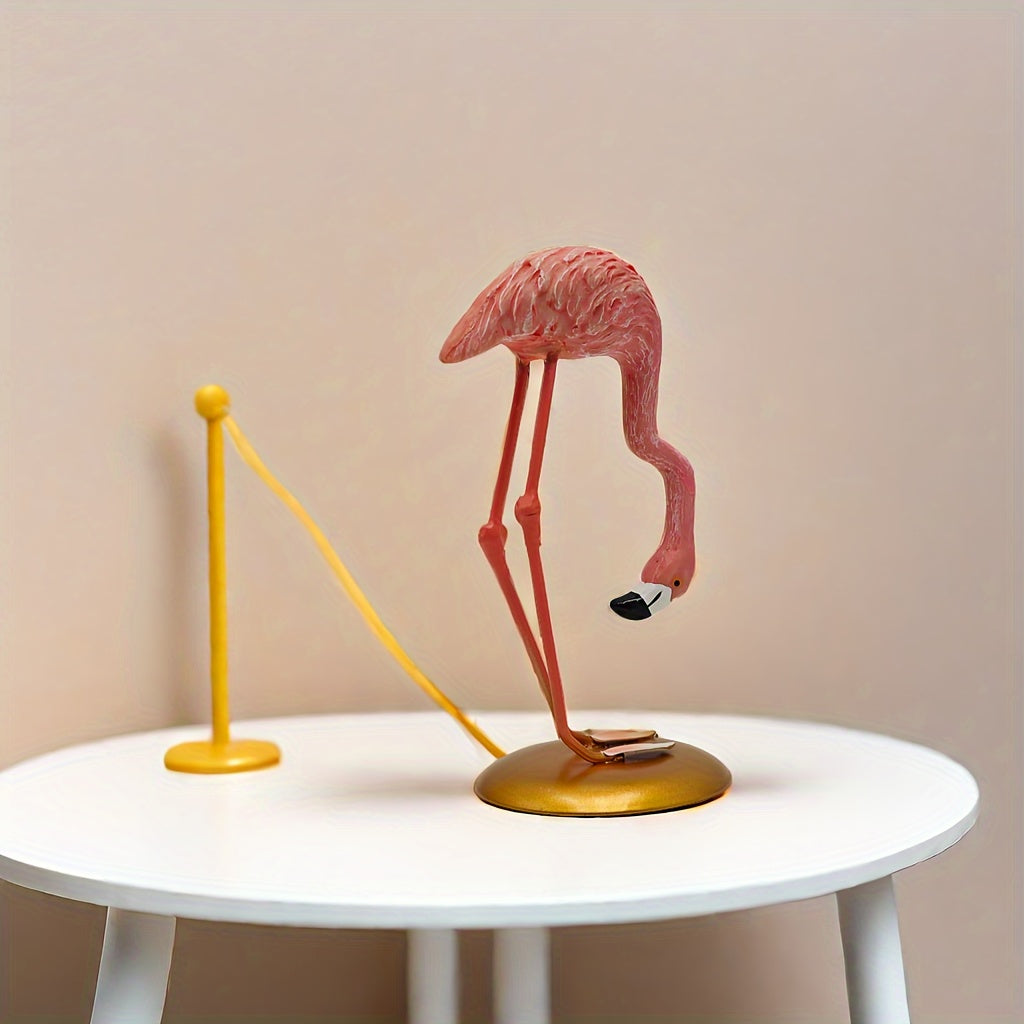 Tnessential Pink Flamingo Couple Resin Ornament Birthday Gift 3D Decor