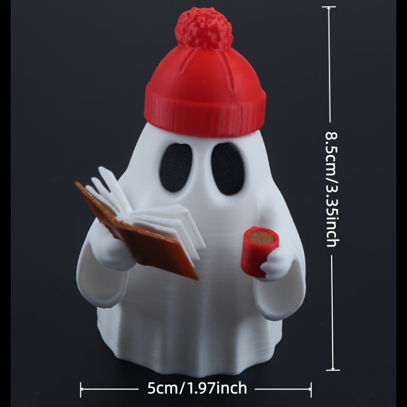 Tnessential Cute Ghost Reader Figurine Collectible Figurines Ornaments 3D Decor