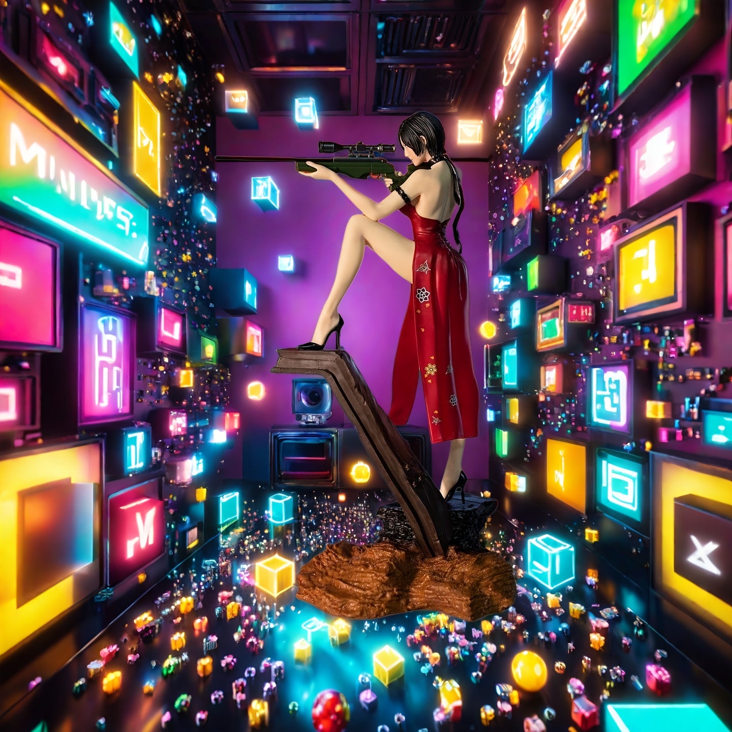 Tnessential Hyperrealistic Anime Statue 3D Decor