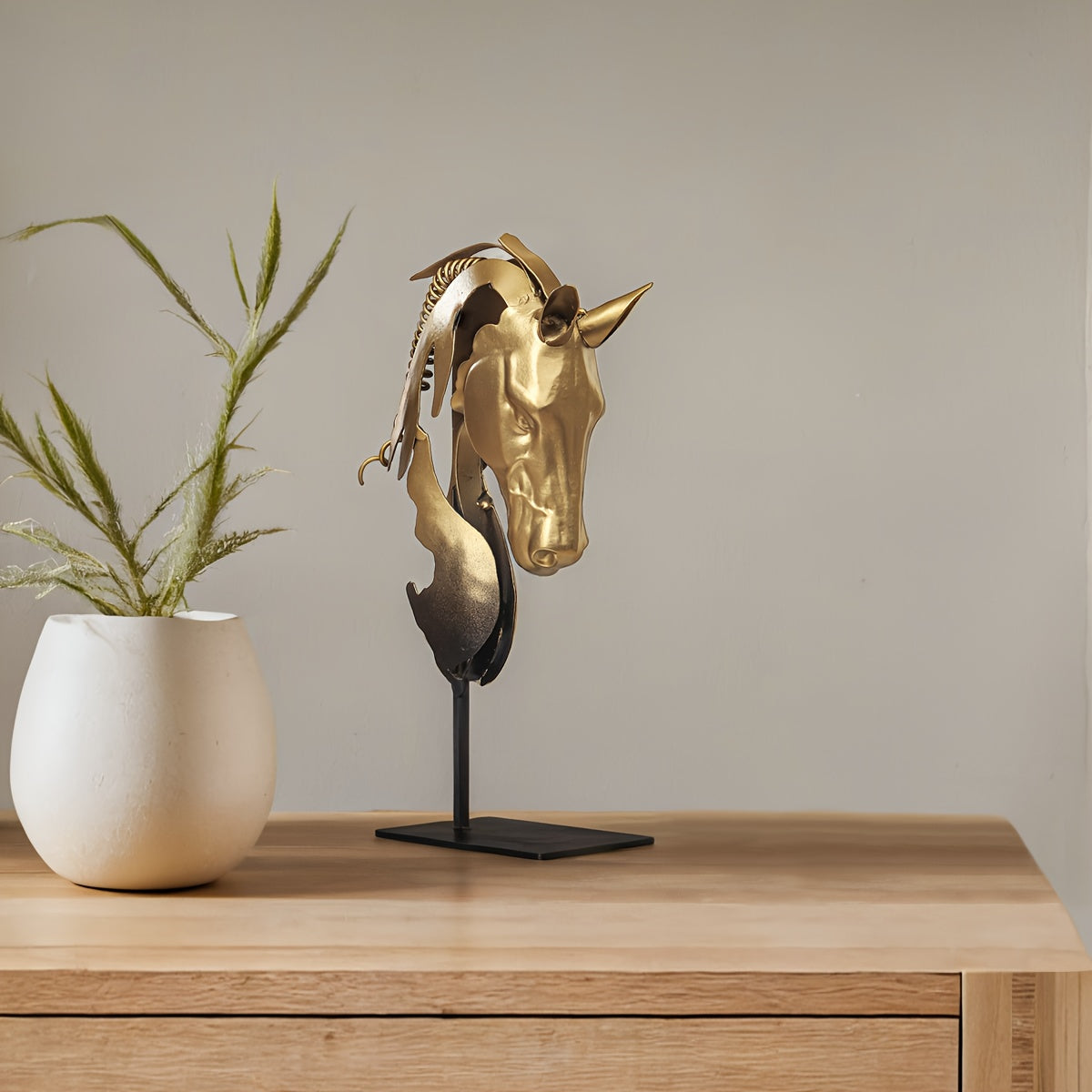 Tnessential D Bust of a Horse Head Sculpture 3D Decor