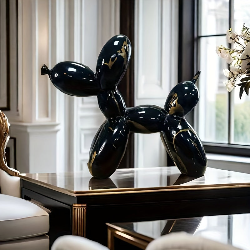 Tnessential Creative Water Transfer Printing Balloon Dog Sculpture 3D Decor