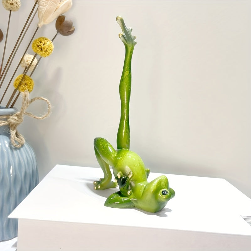 Tnessential Yoga Frog Figurine 3D Decor