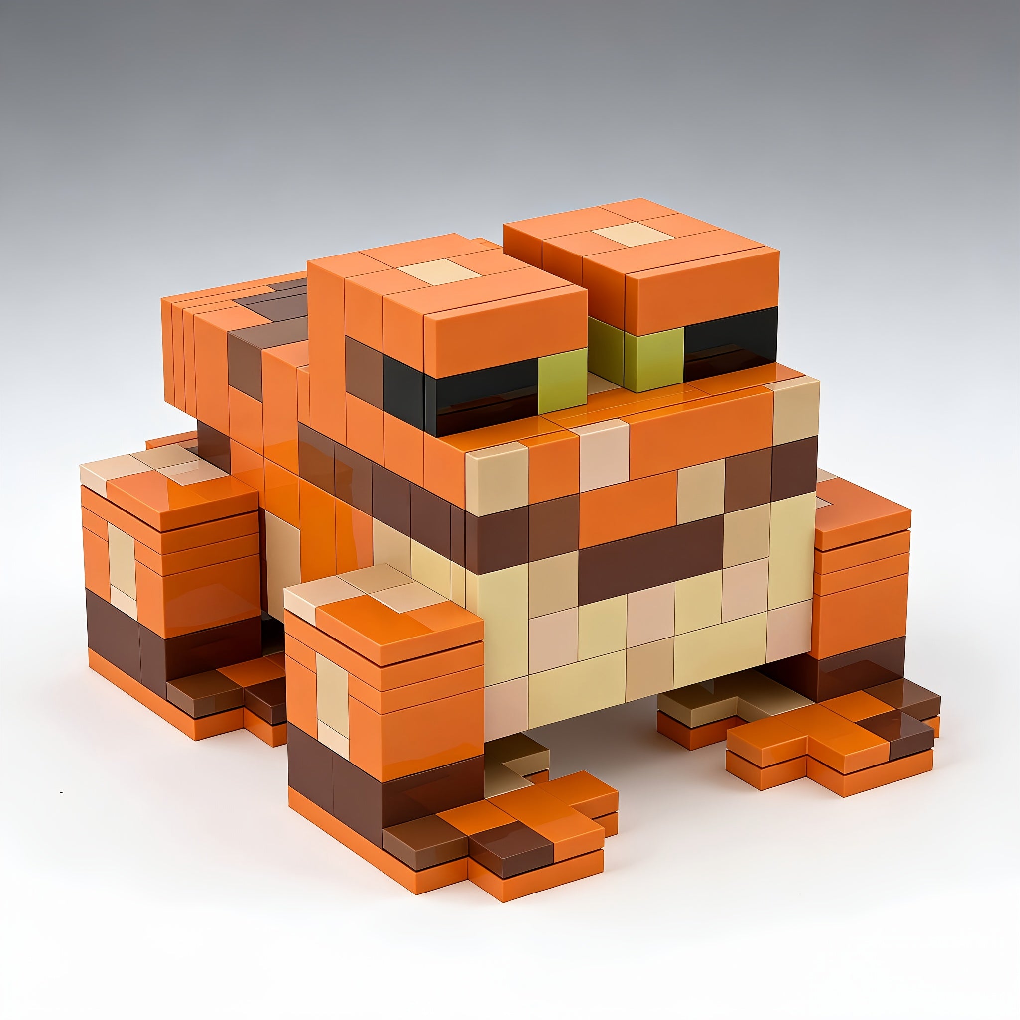 Tnessential Pixel Poseable Frog Building Set 3D Decor