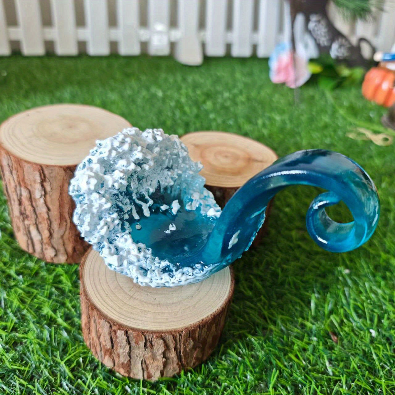 Tnessential Summer Tumbling Waves Resin Ornament 3D Decor