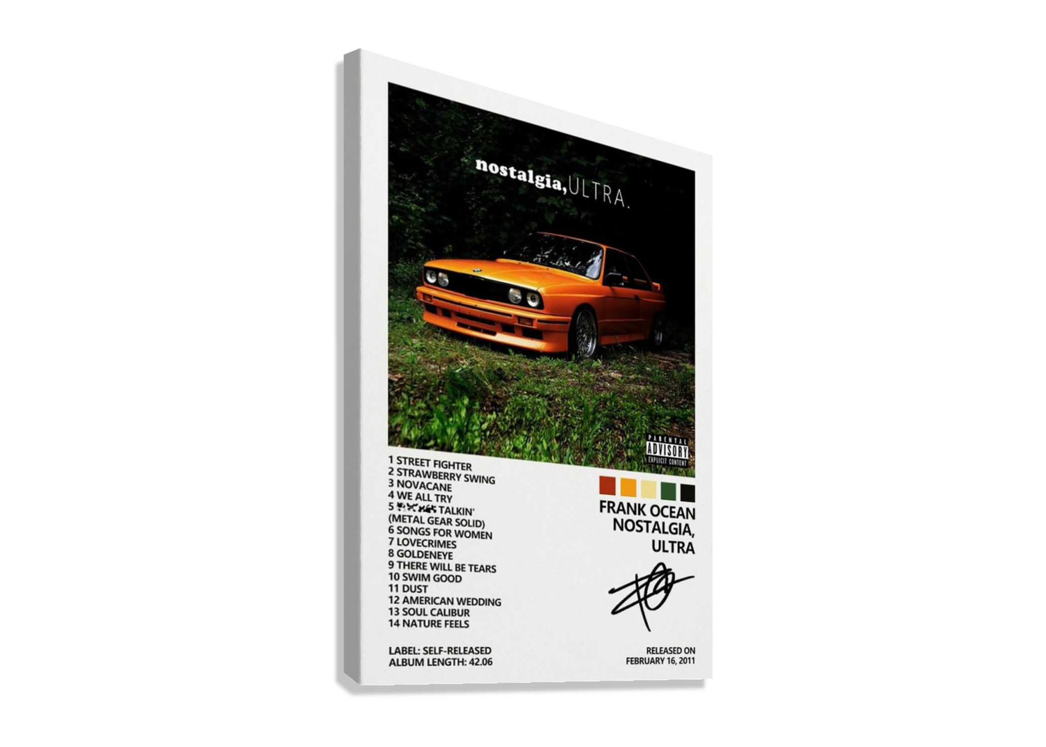 FRANK OCEAN NOSTALGIA CANVAS POSTER