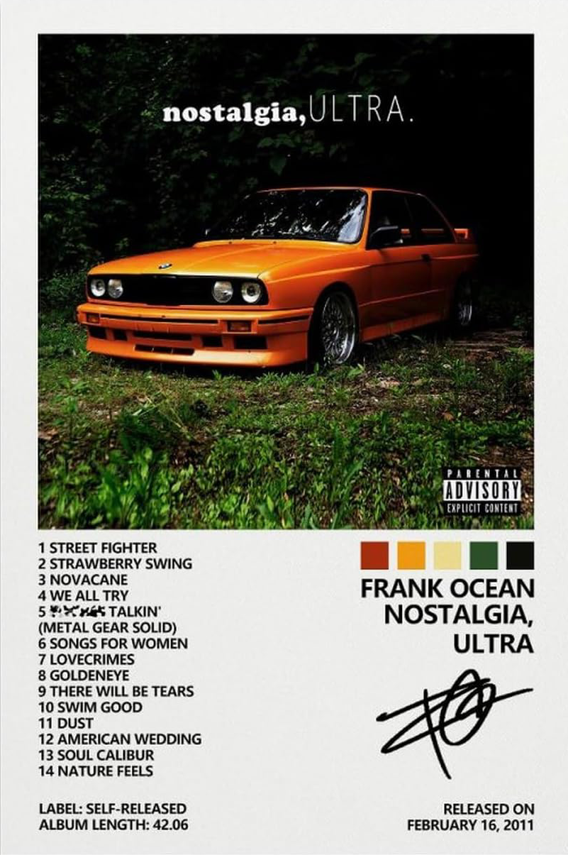 FRANK OCEAN NOSTALGIA CANVAS POSTER