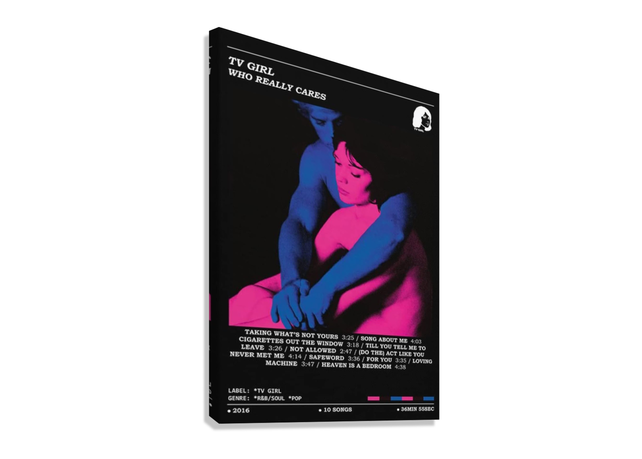 TV GIRL "WHO REALLY CARES " CANVAS POSTER