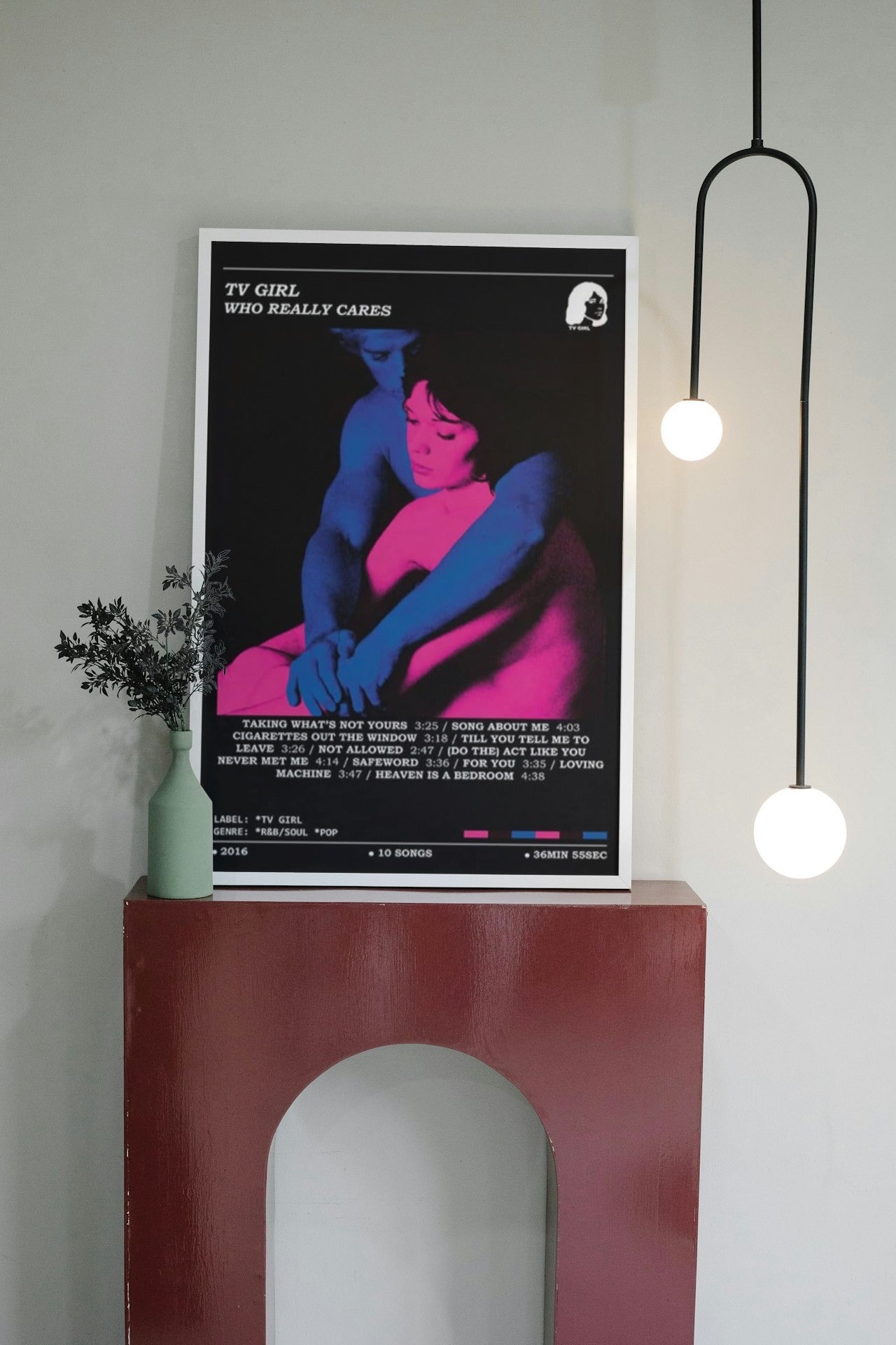 TV GIRL "WHO REALLY CARES " CANVAS POSTER
