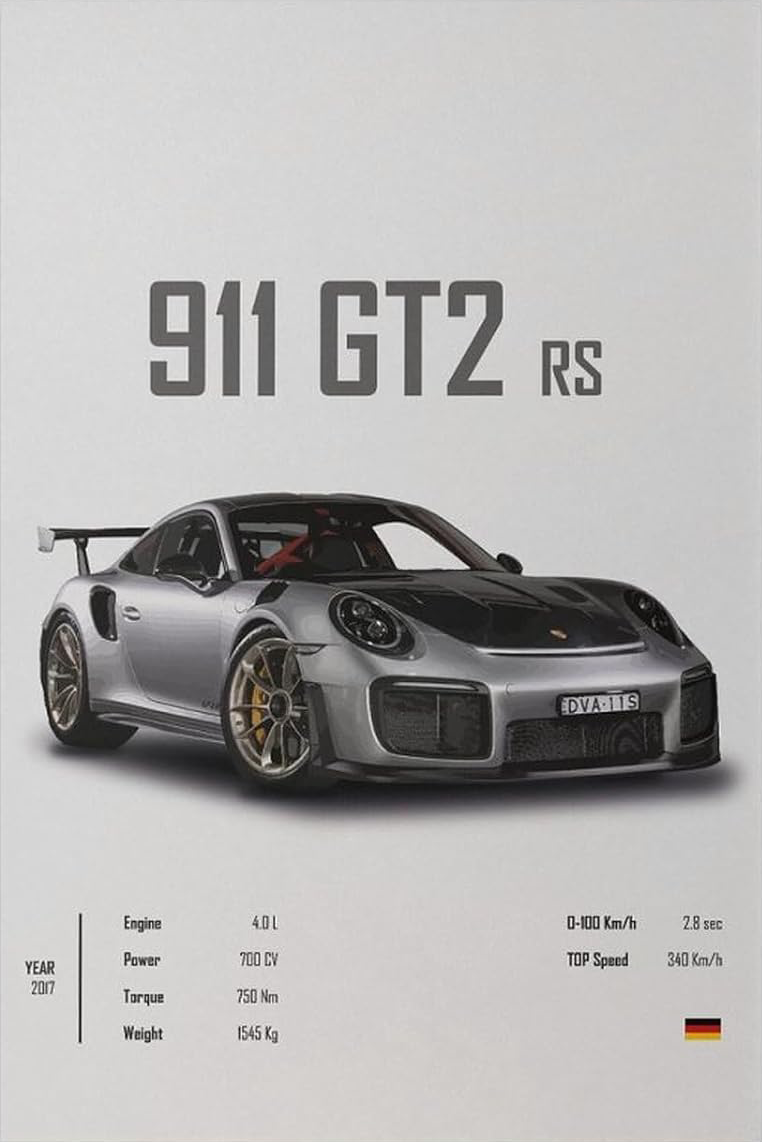 PORSCHE 911 GT2 RS CANVAS POSTER