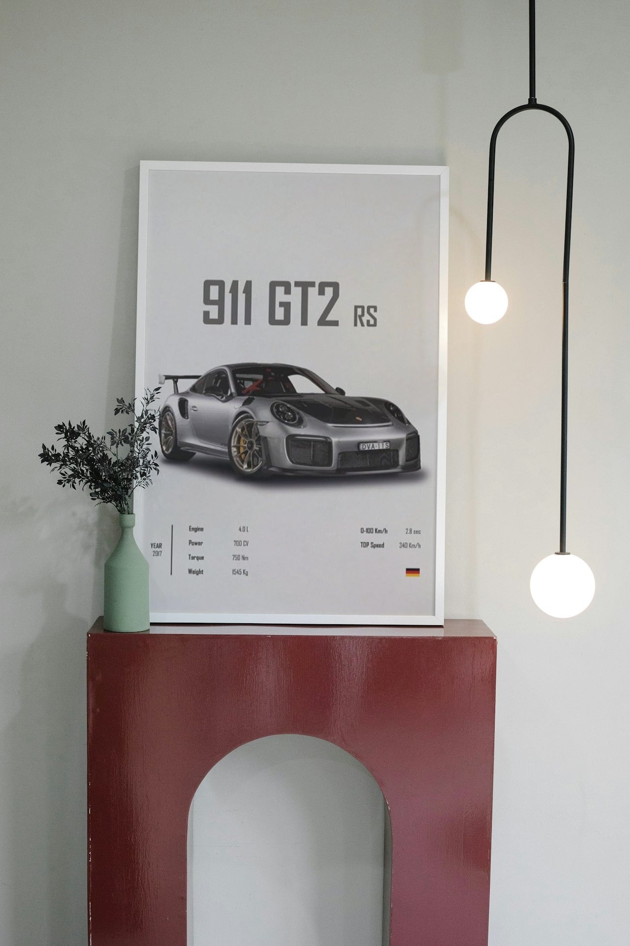 PORSCHE 911 GT2 RS CANVAS POSTER