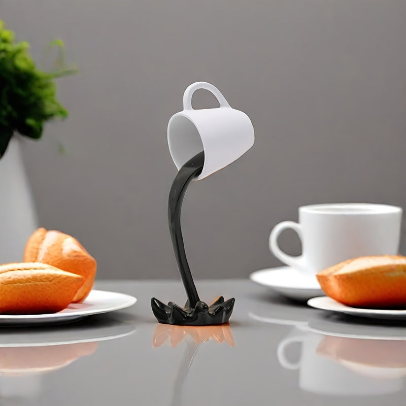 Tnessential Creative Inverted Floating Resin Coffee Cup Decoration 3D Decor