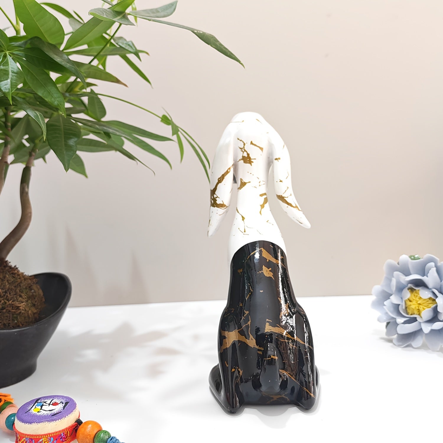 Tnessential Collectible Figurines 1pc Abstract Dachshund Sculpture 3D Decor