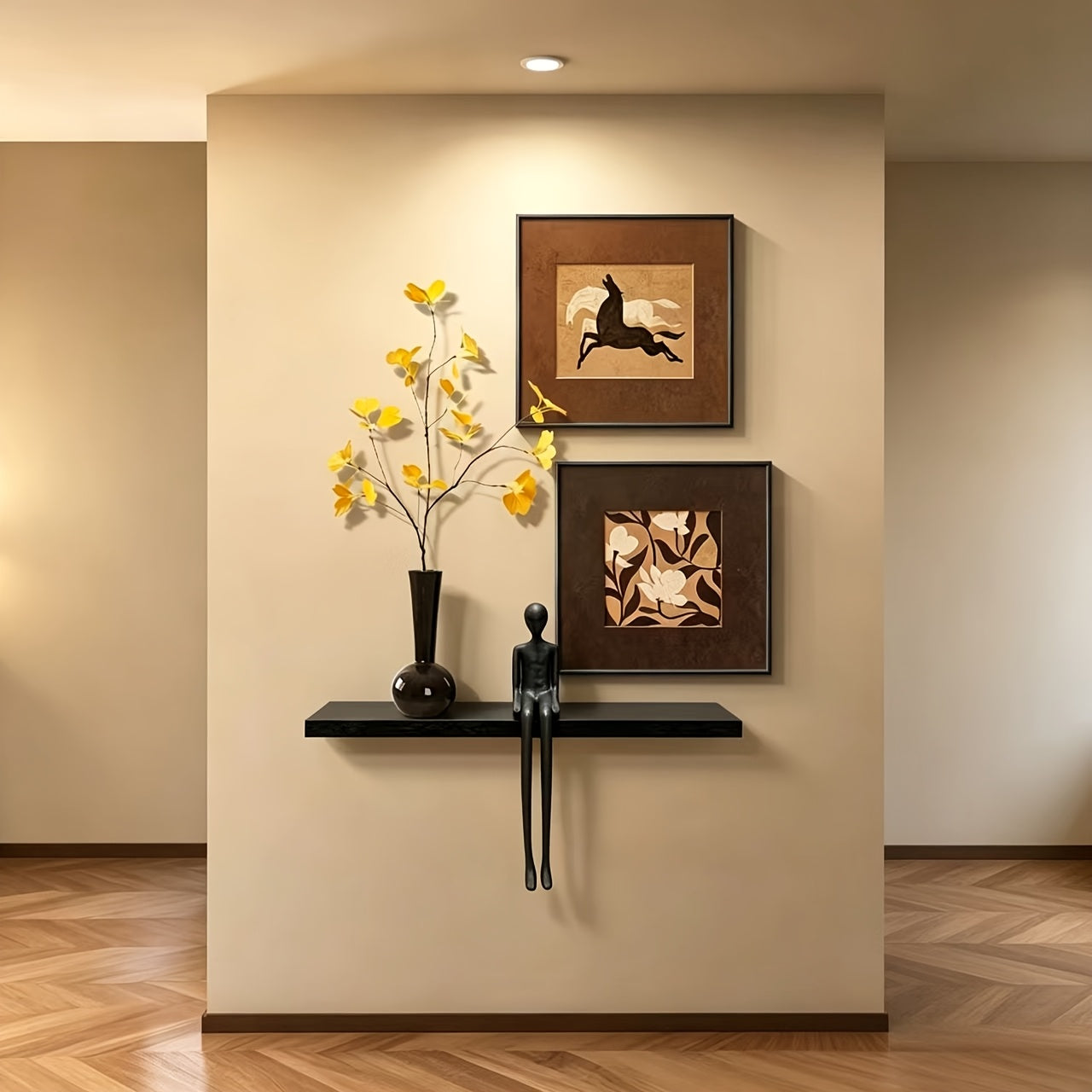 Tnessential Abstract Modern Minimalist Tall Figure Sculpture 3D Decor