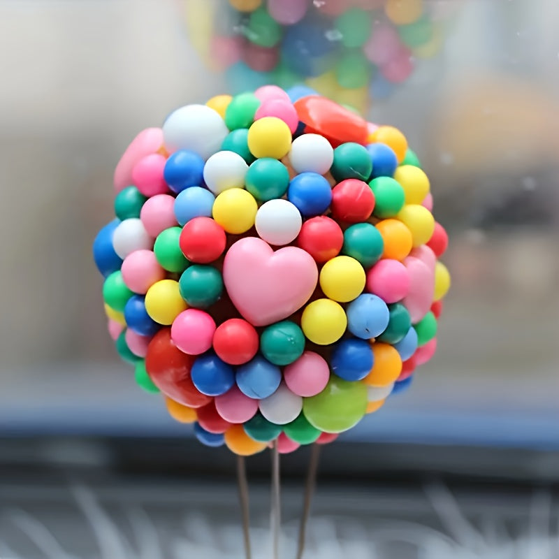 Tnessential Cute Balloon House Design Automotive Interior Ornaments 3D Decor