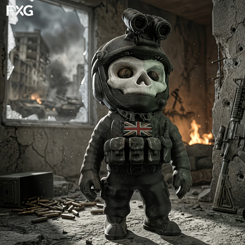 Tnessential Skull Tactical Soldier Decorative Ornament 3D Decor