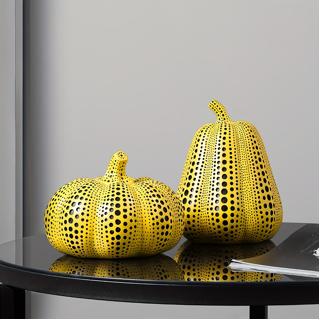 Tnessential Modern Halloween Resin Pumpkin Sculpture 3D Decor