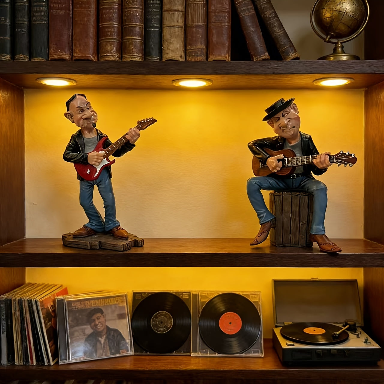 Tnessential Whimsical Guitarist Statue Figurine 3D Decor