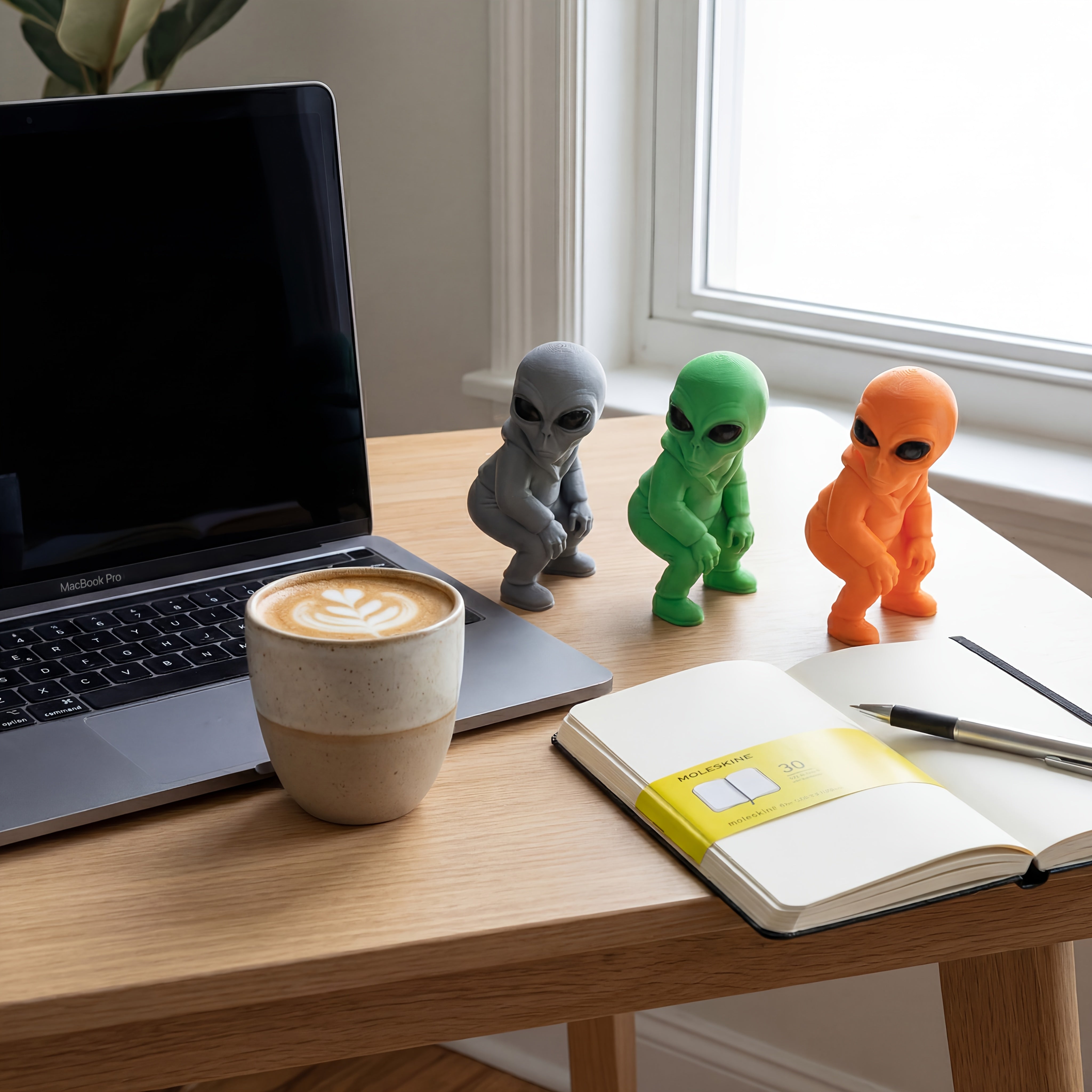 Tnessential Twerking Alien Figurine Funny 3D Decor