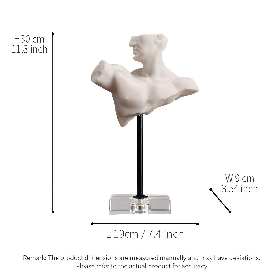 Tnessential Contemporary Abstract Male Bust Sculpture Ornament Made of 3D Decor