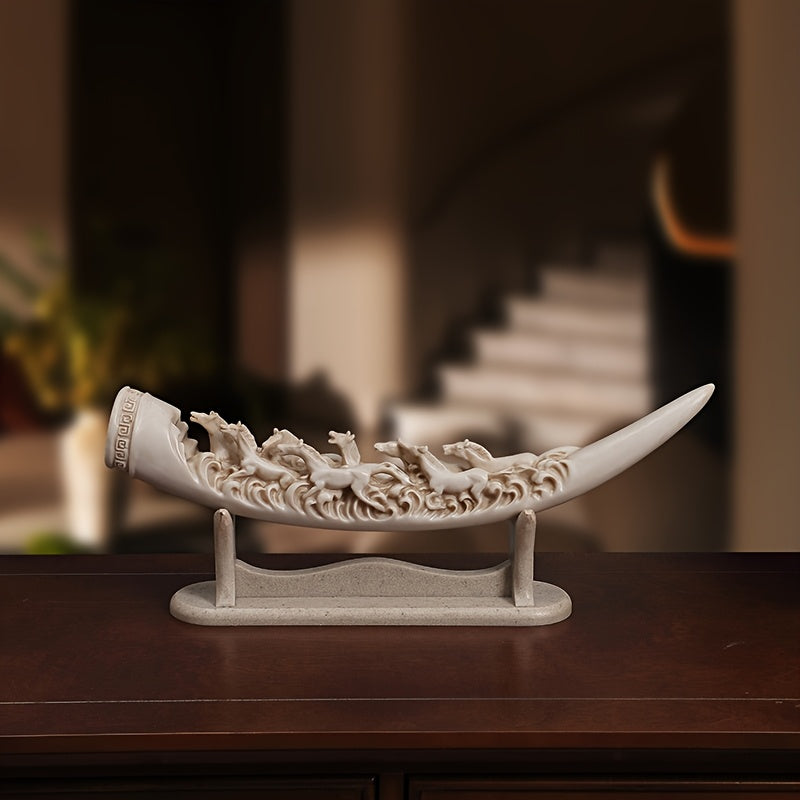 Tnessential Galloping Horses Resin Sculpture 3D Decor