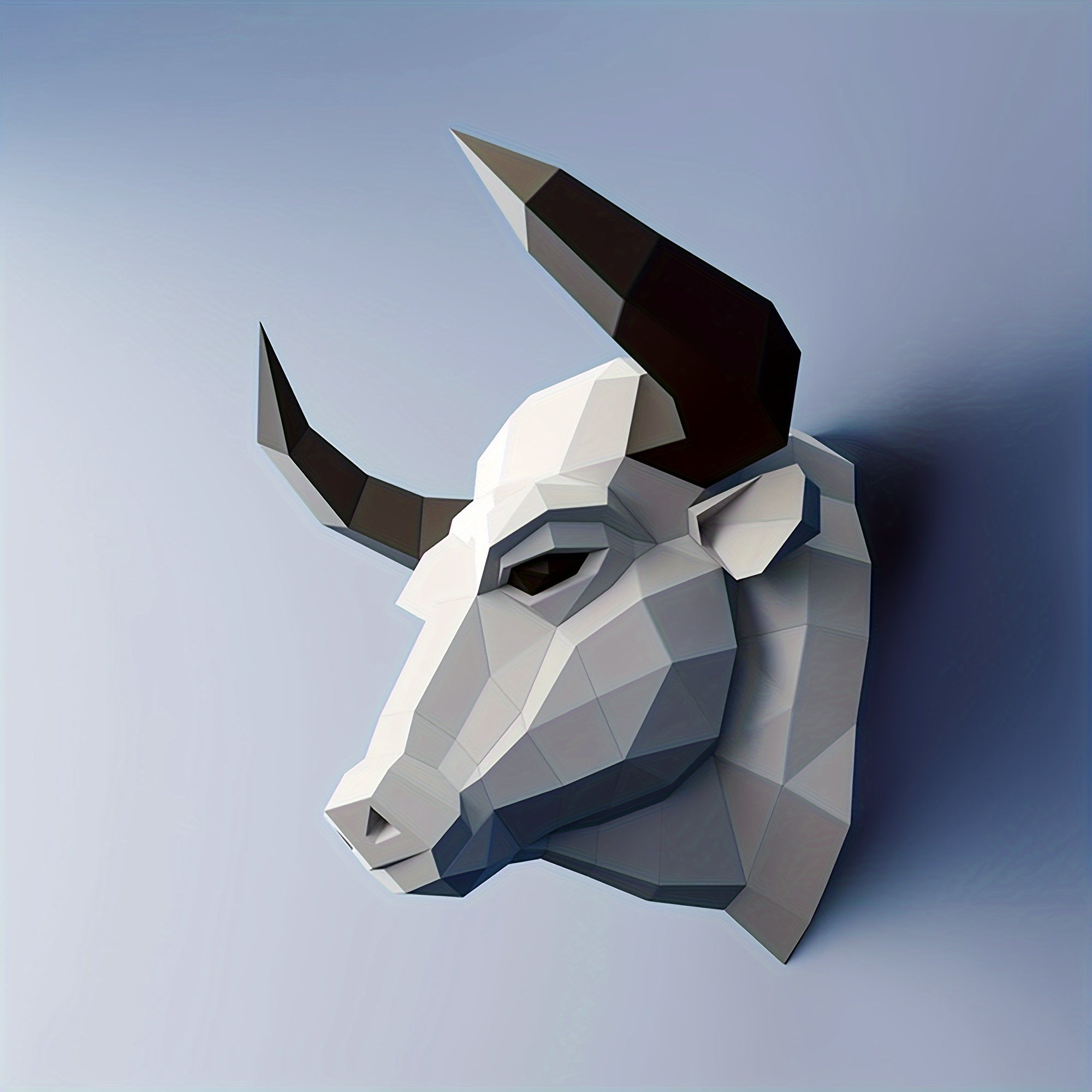 Tnessential Diy Bull Head Paper Model Needs to Be Made by Yourself 3D Decor