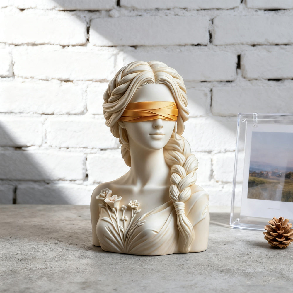 Tnessential New Blindfolded Girl Candle Mold 3D Decor