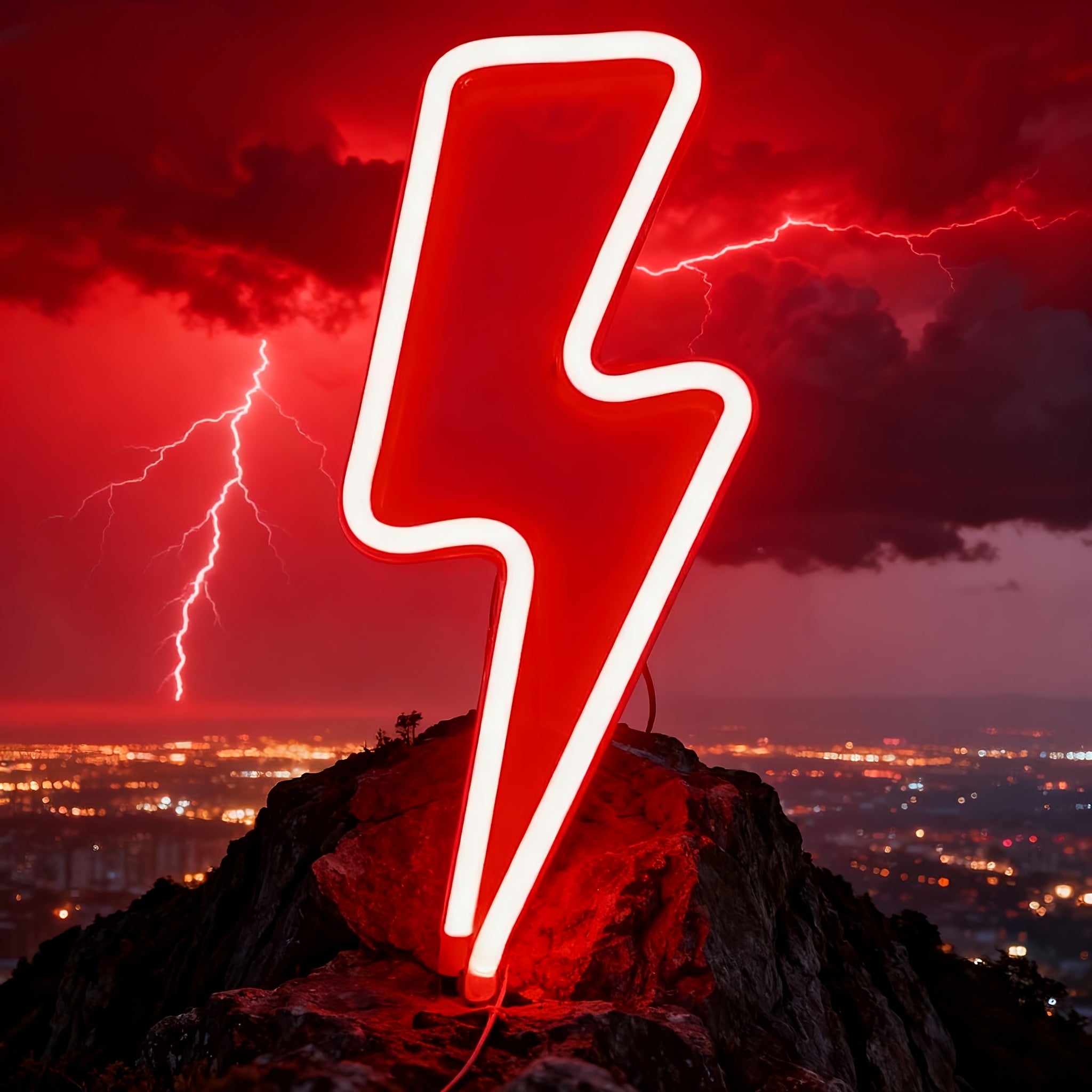 Tnessential Lightning Neon Light 3D Decor