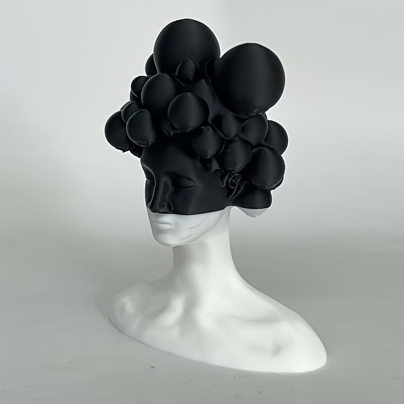 Tnessential Black and White Contrasting Abstract African Sculpture 3D Decor